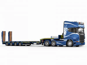 Truck platform trailer 3D Model