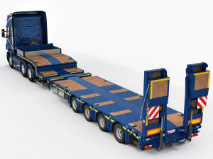 Truck platform trailer 3D Model