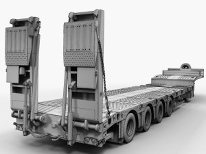 Truck platform trailer 3D 模型