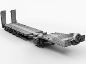Truck platform trailer 3D Model