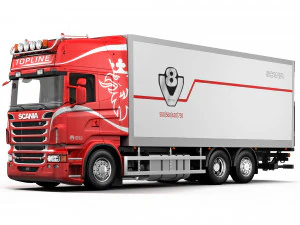 truk van 6x2 Model 3D