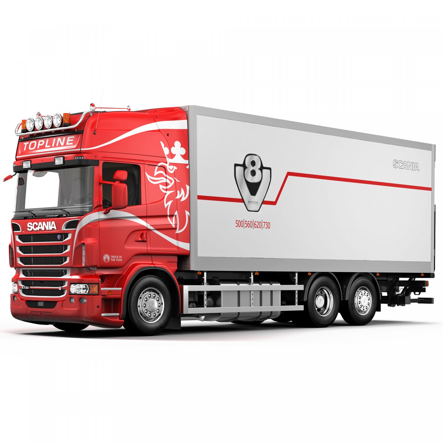 SCANIA R730 6X2 3D Model in Truck 3DExport