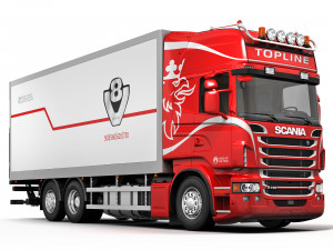 truck van 6x2 Modelo 3D