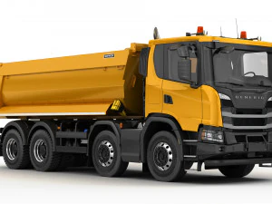 dump truck 8x4 3D Model