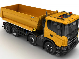 dump truck 8x4 3D Model
