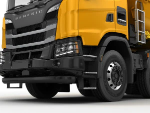 dump truck 8x4 3D Model