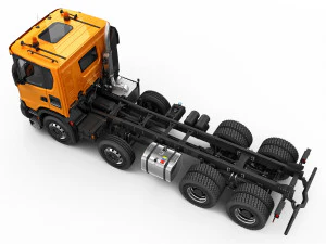 dump truck 8x4 3D Model