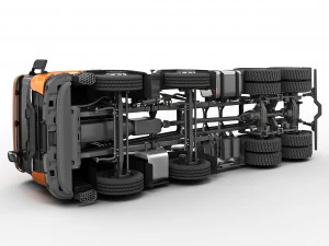 dump truck 8x4 3D Model