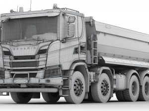 dump truck 8x4 Modelo 3D