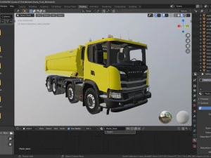 dump truck 8x4 3D Model