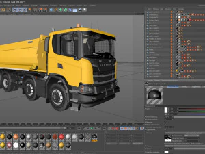 dump truck 8x4 3D Model