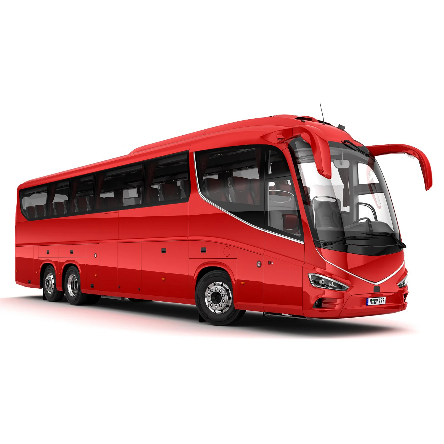 tour bus 6x2 3D Model .c4d .max .obj .3ds .fbx .stl .blend