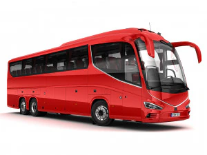 tour bus 6x2 3D Model