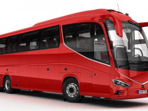 tour bus 6x2 3D Model