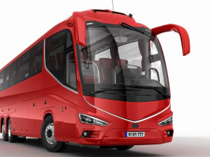 tour bus 6x2 3D Model