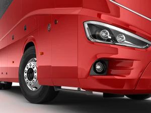 tour bus 6x2 3D Model