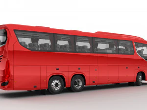 tour bus 6x2 3D Model