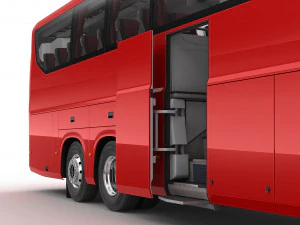 tour bus 6x2 3D Model