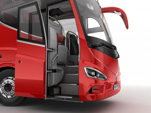 tour bus 6x2 3D Model