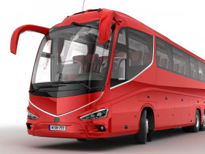 tour bus 6x2 3D Model