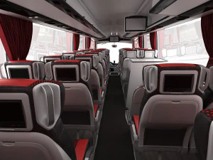 tour bus 6x2 3D Model