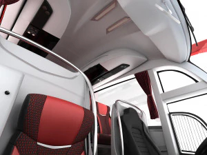 tour bus 6x2 3D Model