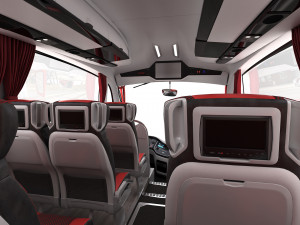tour bus 6x2 Modelo 3D