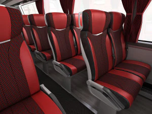 tour bus 6x2 3D Model