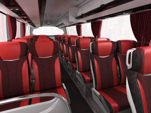 tour bus 6x2 Modelo 3D