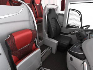 tour bus 6x2 3D Model