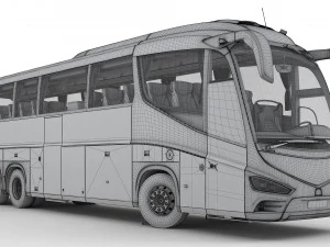 tour bus 6x2 3D Model