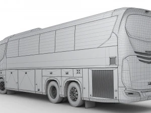 tour bus 6x2 3D Model