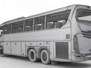 tour bus 6x2 Modelo 3D