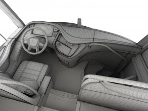 tour bus 6x2 Modelo 3D