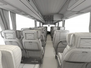 tour bus 6x2 3D Model