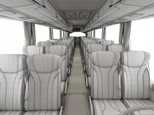 tour bus 6x2 Modelo 3D