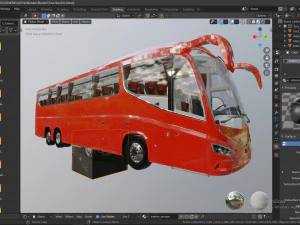 tour bus 6x2 3D Model