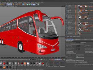 tour bus 6x2 3D Model
