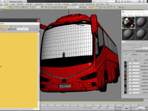 tour bus 6x2 3D Model