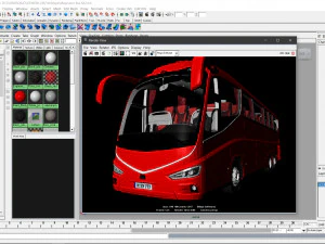 tour bus 6x2 3D Model