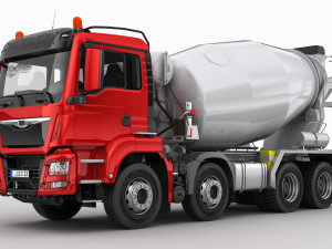 concrete mixer truck 8x4 Modelo 3D