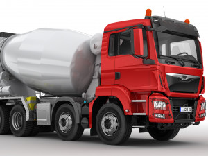 concrete mixer truck 8x4 Modelo 3D