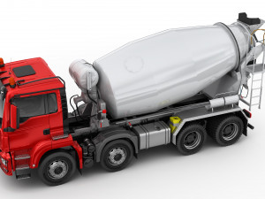 concrete mixer truck 8x4 Modelo 3D