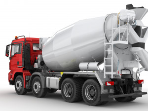 concrete mixer truck 8x4 Modelo 3D