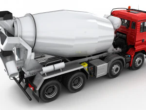 автобетонозмішувач 8х4 3D Модель