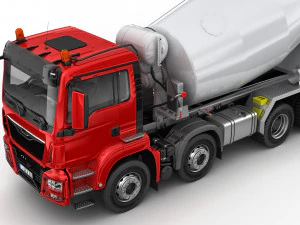 автобетонозмішувач 8х4 3D Модель