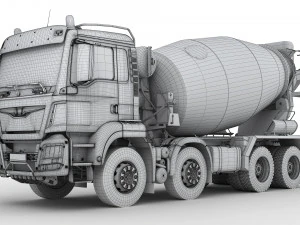 автобетонозмішувач 8х4 3D Модель