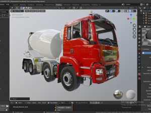 concrete mixer truck 8x4 Modelo 3D
