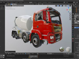 автобетонозмішувач 8х4 3D Модель