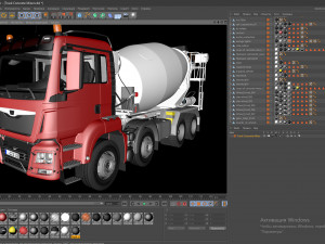 concrete mixer truck 8x4 Modelo 3D